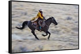 Cowgirl Riding the Range-Terry Eggers-Framed Stretched Canvas