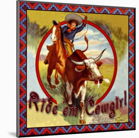 Cowgirl Roper-null-Mounted Giclee Print