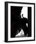 Cowgirl's Boot Silhouette, Flitner Ranch, Shell, Wyoming, USA-Carol Walker-Framed Photographic Print