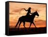 Cowgirl Silhouette-J.C. Leacock-Framed Stretched Canvas