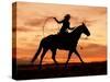 Cowgirl Silhouette-J.C. Leacock-Stretched Canvas