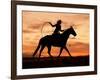 Cowgirl Silhouette-J.C. Leacock-Framed Photographic Print