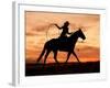 Cowgirl Silhouette-J.C. Leacock-Framed Photographic Print
