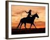 Cowgirl Silhouette-J.C. Leacock-Framed Photographic Print