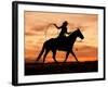 Cowgirl Silhouette-J.C. Leacock-Framed Photographic Print