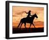 Cowgirl Silhouette-J.C. Leacock-Framed Photographic Print