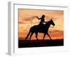 Cowgirl Silhouette-J.C. Leacock-Framed Photographic Print