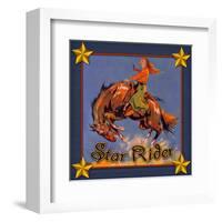 Cowgirl Star Rider-null-Framed Giclee Print