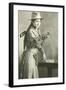 Cowgirl with Long Braid-null-Framed Art Print