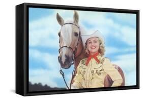 Cowgirl with Palomina-null-Framed Stretched Canvas