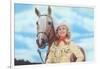 Cowgirl with Palomina-null-Framed Art Print