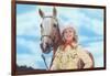 Cowgirl with Palomina-null-Framed Art Print