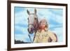 Cowgirl with Palomina-null-Framed Premium Giclee Print