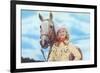 Cowgirl with Palomina-null-Framed Premium Giclee Print