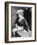 Cowgirl with Pistol and Poker Hand-null-Framed Art Print