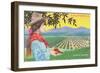 Cowgirl with Strawberries, Santa Maria, California-null-Framed Art Print