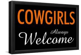 Cowgirls Always Welcome-null-Framed Poster