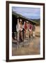 Cowgirls and Cowboys outside a Cabin-Terry Eggers-Framed Premium Photographic Print