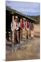 Cowgirls and Cowboys outside a Cabin-Terry Eggers-Mounted Premium Photographic Print