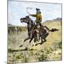 Cowhand Rounding Up Cattle Mixed in with the Horse Herd-null-Mounted Giclee Print