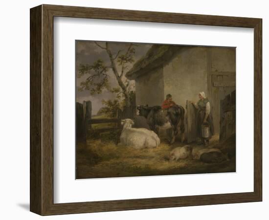 Cowherd and Milkmaid-George Morland-Framed Giclee Print