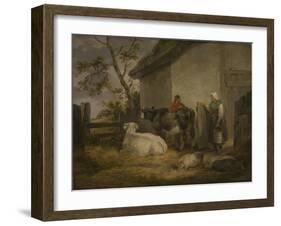 Cowherd and Milkmaid-George Morland-Framed Giclee Print