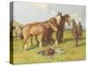 Cowhill Fair, C.1900-1919-John Atkinson-Stretched Canvas