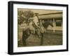 Cowpoke On The Ranch-null-Framed Art Print