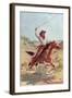Cowpuncher on Horse with Lariat-null-Framed Art Print