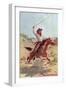 Cowpuncher on Horse with Lariat-null-Framed Premium Giclee Print