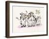 Cows and Duck-Bill Bell-Framed Giclee Print