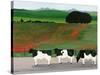 Cows and Poppies-Maggie Rowe-Stretched Canvas