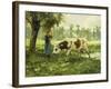 Cows at Pasture-Julien Dupre-Framed Giclee Print