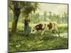 Cows at Pasture-Julien Dupre-Mounted Giclee Print