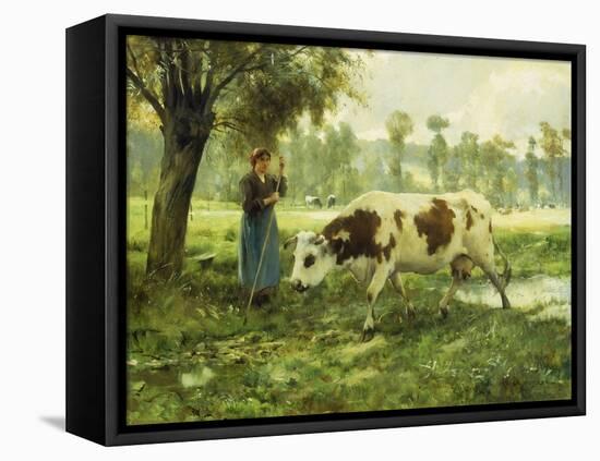 Cows at Pasture-Julien Dupre-Framed Stretched Canvas