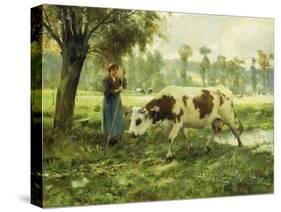 Cows at Pasture-Julien Dupre-Stretched Canvas