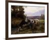 Cows at the Watering Hole; Les Vaches a l'Abreuvoir-Julien Dupre-Framed Giclee Print