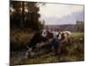 Cows at the Watering Hole; Les Vaches a l'Abreuvoir-Julien Dupre-Mounted Giclee Print