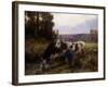 Cows at the Watering Hole-Julien Dupre-Framed Giclee Print
