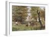 Cows By Bridge-Bill Makinson-Framed Giclee Print