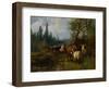 Cows by the lake, 1881-Erik Theodor Werenskiold-Framed Premium Giclee Print