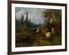 Cows by the lake, 1881-Erik Theodor Werenskiold-Framed Giclee Print