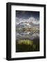 Cows grazing on green pastures surrounding the alpine lake, Val Bugliet, Canton of Graubunden, Enga-Roberto Moiola-Framed Photographic Print