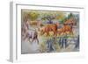 Cows Grazing-Louis Wain-Framed Giclee Print