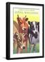 Cows, Greetings from Alpha-null-Framed Art Print
