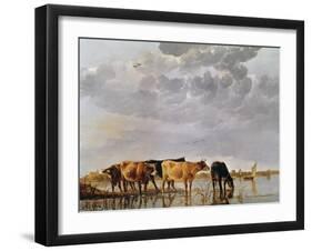Cows in a River, C.1650-Aelbert Cuyp-Framed Giclee Print