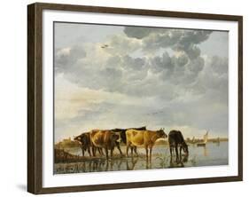 Cows in a River-Aelbert Cuyp-Framed Giclee Print