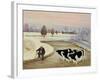 Cows in a Winter River-Margaret Loxton-Framed Giclee Print