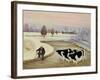 Cows in a Winter River-Margaret Loxton-Framed Giclee Print