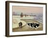 Cows in a Winter River-Margaret Loxton-Framed Giclee Print